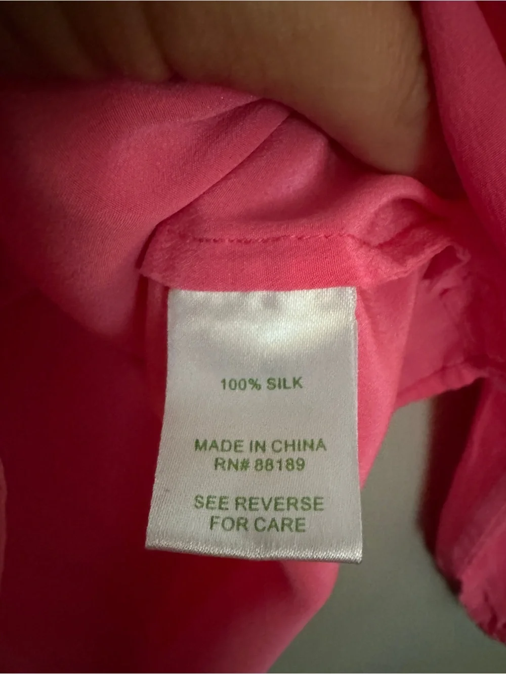 Lilly Pulitzer Hot Pink Smocked-Neck Button Front Blouse